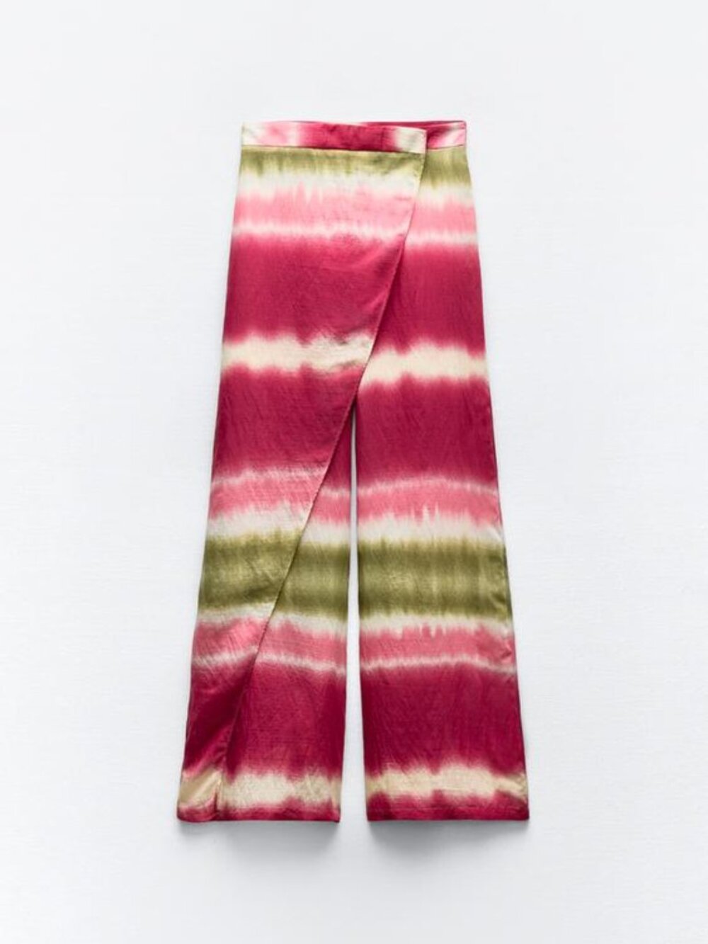 Zara Tie-Dye Wrap Palazzo Pants
